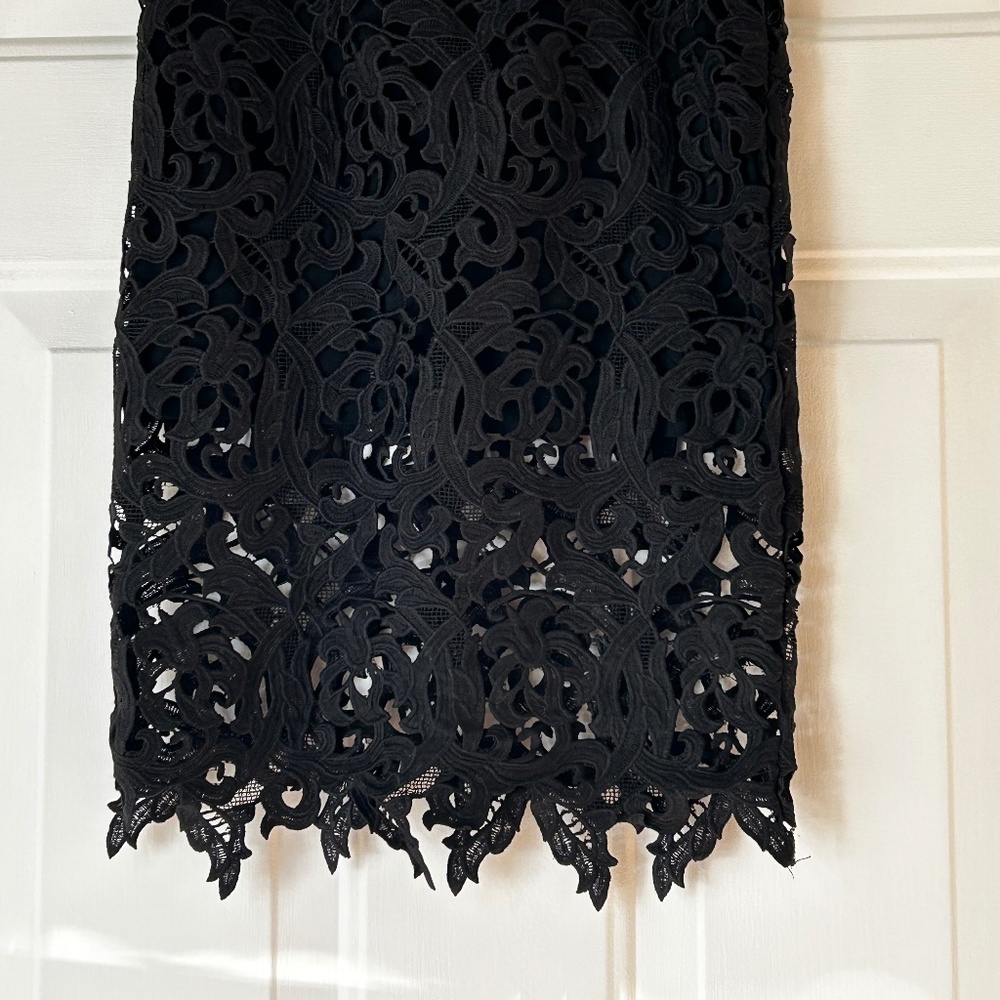 Daily Look Black Lace Overlay Midi Skirt *Size S